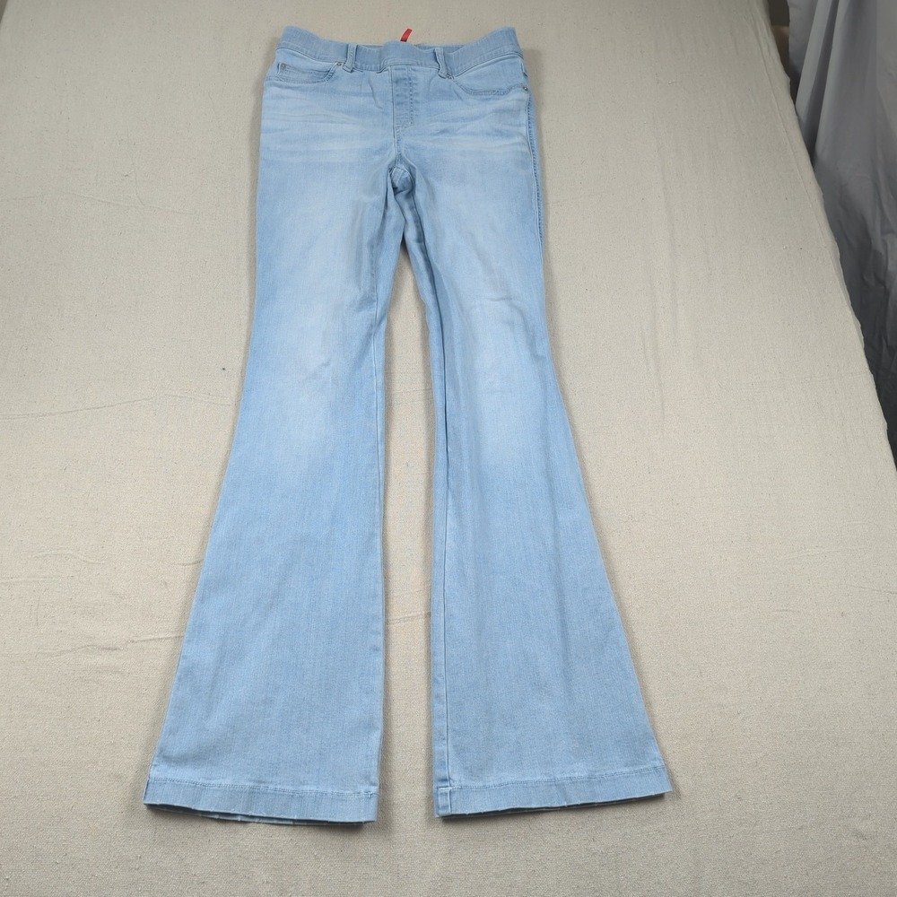 Spanx Jeans Womens Medium 30 Blue Flare Retro Light Wash Stretch Boho